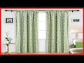 Deconovo Pattern Rod Pocket Blackout Curtains Window Treatment Panels for Bedroom 52x95 Inch Green