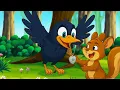 The Squirrel and the Crow Animated Moral Story for Kids English Short Story