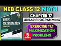 Maximization in Linear Programming Step-by-Step Guide for Class 12 Math NEB Exam 5 Marks