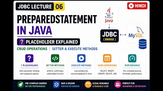 JDBC Lecture 6 PreparedStatement in Java CRUD Placeholder Explained Hindi