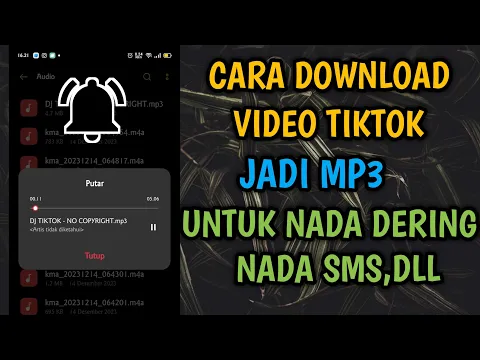 Download MP3 Cara Mudah Download Video Tiktok jadi mp3