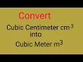How to Convert Cubic Centimeter to Cubic Meter in Tagalog
