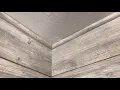 How to cut quarter round trim for ceiling corners
