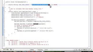 HOW TO VALIDATE PAN CARD NUMBER USING JAVA