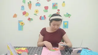 Cắt Dán Vẽ Tạo Thành Bức Tranh Thiên Nhiên Tươi Đẹp Với Hình Ảnh Bầu Trời Trong Xanh