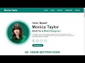 Fully Responsive Personal Portfolio Website using HTML CSS and JavaScript Home Section