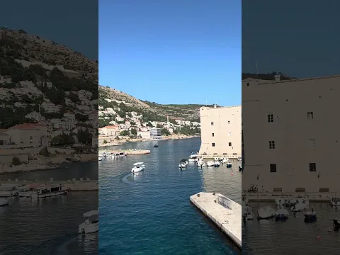 Croatia Dubrovnik View of Old Town Port from City Wall #Shorts