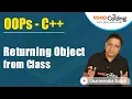 Object Returning from class Object passing returning OOPs using C C -