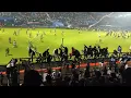 Lagu (Full) Fight in Indonesia during the Arema vs Persebaya game at Kanjuruhan Stadium in Malang