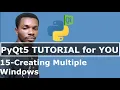PyQt5 Tutorial - Creating Multiple Windows