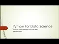 Python For Data Science - Tutorial-5 Linear Regression Using Scikit-Learn in Urdu