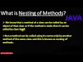 What is Nesting Method in Java Explanation with Example Class