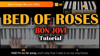 bed of roses bon jovi how to play piano keyboards with lyrics and chords tutorial