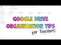 Google Drive Organization for Teachers 6 Quick Tips