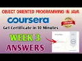 Object Oriented Programming in Java Coursera Answers Week 3 Answers of Coursera