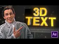 HOW TO MAKE 3D TEXTS I AFTER EFFECTS TUTORIAL