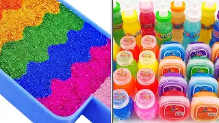 Satisfying Video l Mixing All My Slime Smoothie in Rainbow Ice Cream Bath ASMR #ToyTocToc
