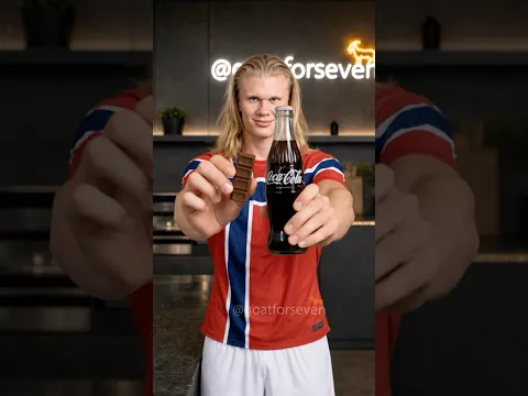 Haaland heat up cola🔥#shorts #haaland #funny #mbappe #football