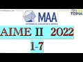 2022 AIME II Problems 1-7