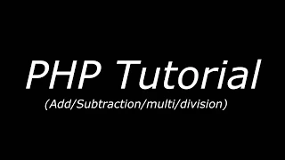 Example 1 PHP Addition Division