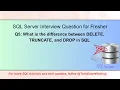 DELETE vs TRUNCATE vs DROP in SQL Difference Explained with Examples
