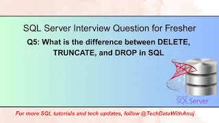 DELETE vs TRUNCATE vs DROP in SQL Difference Explained with Examples