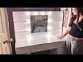 YESHOMY Vanity Desk Review - 10 Lights 7 Drawers Built In Outlet