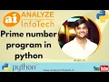 Prime number program in python - Analyze InfoTech