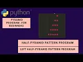 Python Pyramid Pattern Program - For Beginners Half pyramid program Left half pyramid program