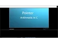 POINTER Arithmetic In C PART 1