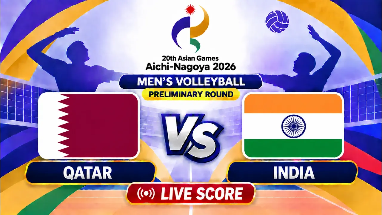 🔴 LIVE | QATAR vs INDIA - Asian Games 2026 Men's Volleyball | Livescore Volleyball 2026-09-29 08:35