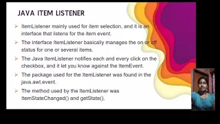 Java awt event handling choice item listener java