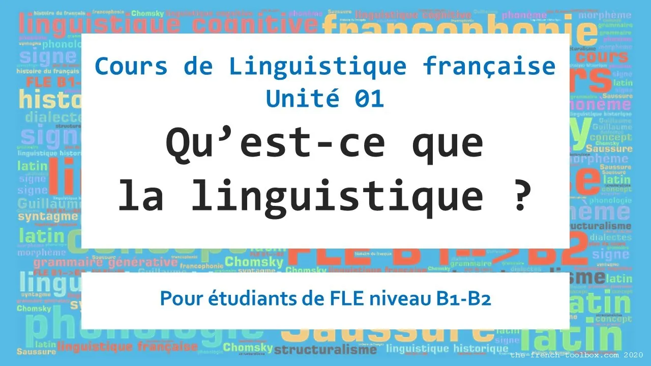 01/Qu'est-ce que la linguistique ?