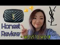 SAINT LAURENT YSL LOU CAMERA BELT BAG REVIEW WAYS TO WEAR THE BAG MOD SHOTS WHAT FITS INSIDE