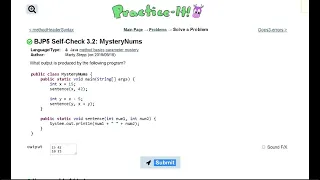 Java Practice It 3 2 MysteryNums method basics