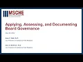 Applying Assessing and Documenting Board Governance