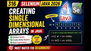 316 Creating Single Dimensional Arrays in Java Selenium Java 2026