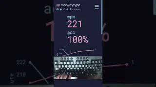 Typing The Quick Brown Fox At Over 220WPM 