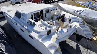 ⛵️ Nonskid and finished hatches for our hurricane-damaged catamaran. Ep 664