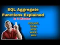 SQL Aggregate Functions Tutorial COUNT SUM AVG MAX MIN SQL Server