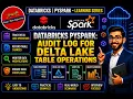 60 Databricks Pyspark Delta Lake Audit Log Table with Operation Metrics