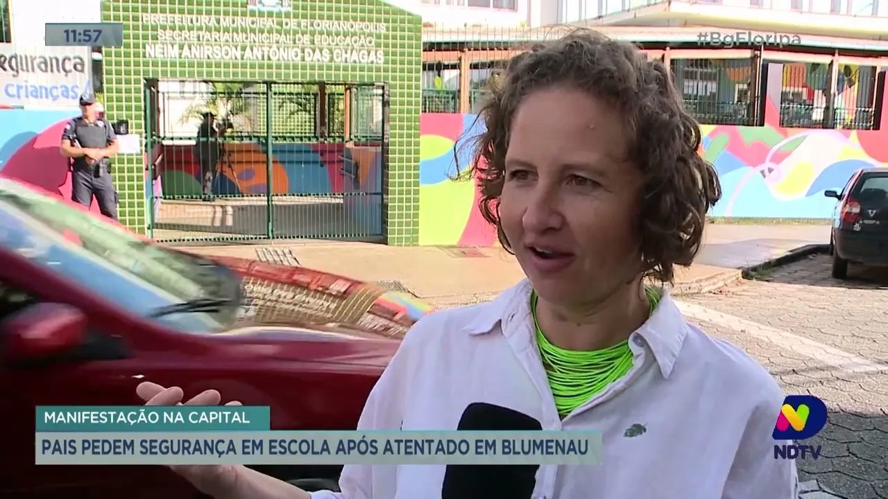 Pais pedem segurança em escola após atentado em Blumenau