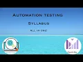 Automation Testing Full Syllabus Java Selenium webdriver x-path Full automation testing
