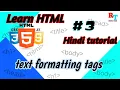 learn HTML html text formatting tags Hindi tutorial html for beginners Online-TutorialsT
