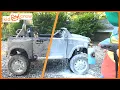 Truck and tractor stuck in mud then washed Educational how planes are cleaned painted Kid Crew
