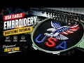 How to Digitize a USA Eagle Logo for Embroidery Machine DigitizedByTaronBD