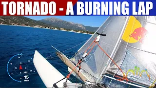 Tornado Catamaran sailing lesson, onboard multi cam with live commentary
