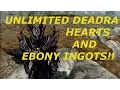 SKYRIM REMASTERED - HOW TO GET INFINITE DAEDRA HEARTS AND EBONY INGOTS DAEDRIC ARMOR