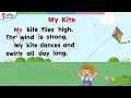 Story Reading Practice My Kite English Reading Lesson for Nursery Kindergarten and Grade 1