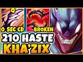 I invented a BROKEN 210 Ability Haste Kha Zix build and it s a Literal Cheat Code LOOKS LIKE URF